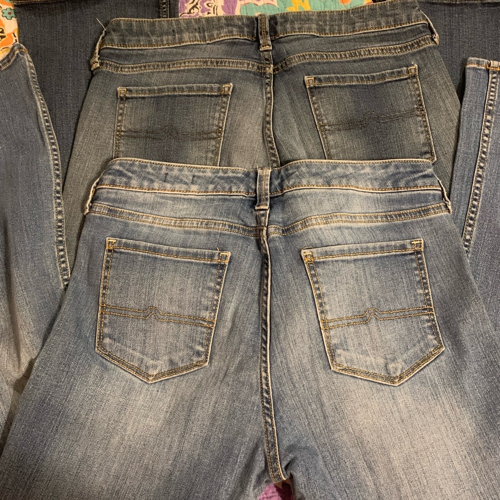 2 pair Arizona boot cut jeans junior  size 9 short